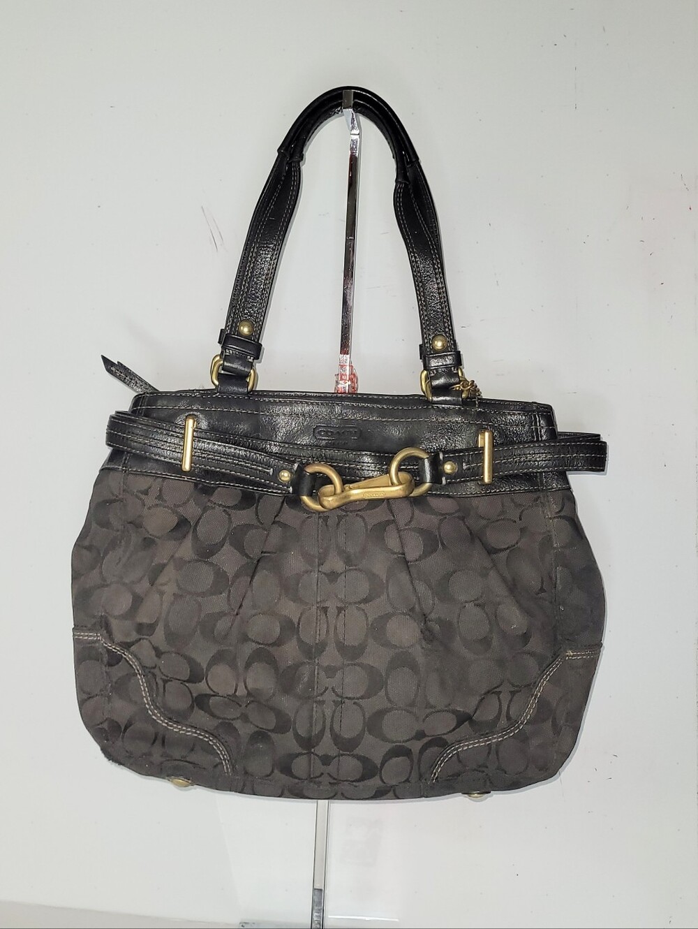 Coach Dark Brown Signature Bag
